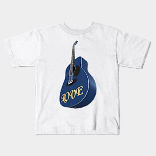 Blue Guitar – Music be the food of love Kids T-Shirt